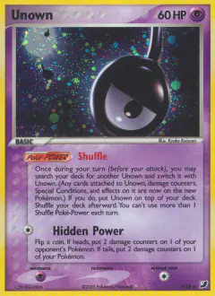 Unown !/28 Rare card from Unseen Forces