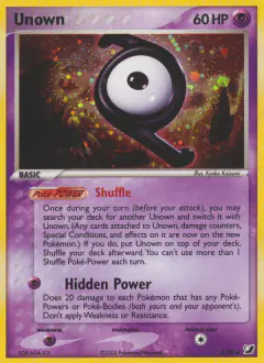 Unown Z/28 Rare card from Unseen Forces
