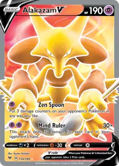 Alakazam V 172/185 Rare Ultra card from Vivid Voltage