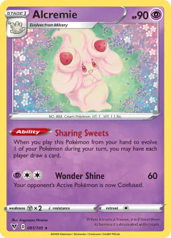 Alcremie 081/185 Rare card from Vivid Voltage