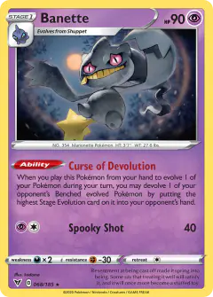 Banette 068/185 Rare card from Vivid Voltage