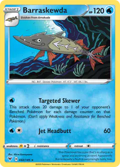 Barraskewda 042/185 Rare card from Vivid Voltage