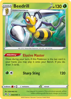 Beedrill 003/185 Rare card from Vivid Voltage