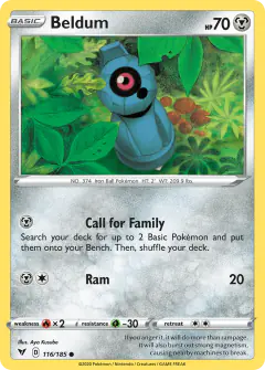 Beldum 116/185 Common card from Vivid Voltage
