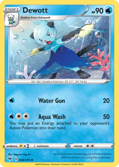 Dewott 034/185 Uncommon card from Vivid Voltage