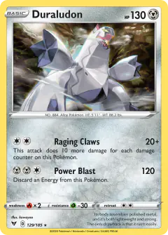 Duraludon 129/185 Rare Holo card from Vivid Voltage