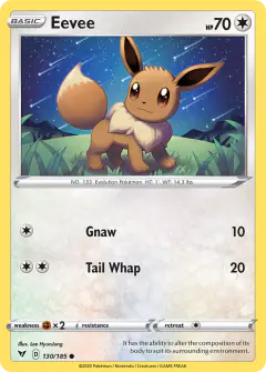 Eevee 130/185 Common card from Vivid Voltage