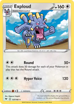 Exploud 137/185 Rare card from Vivid Voltage