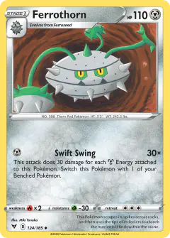 Ferrothorn 124/185 Uncommon card from Vivid Voltage