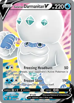 Galarian Darmanitan V 169/185 Rare Ultra card from Vivid Voltage