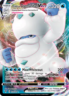 Galarian Darmanitan VMAX 037/185 Rare Holo VMAX card from Vivid Voltage