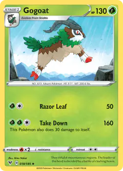 Gogoat 018/185 Uncommon card from Vivid Voltage