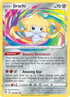 Jirachi 119/185 Amazing Rare card from Vivid Voltage