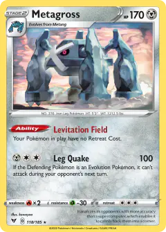 Metagross 118/185 Rare card from Vivid Voltage