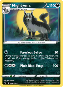 Mightyena 104/185 Uncommon card from Vivid Voltage