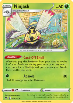Ninjask 014/185 Rare card from Vivid Voltage