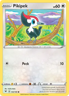 Pikipek 143/185 Common card from Vivid Voltage