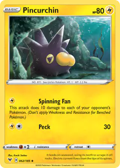 Pincurchin 062/185 Uncommon card from Vivid Voltage