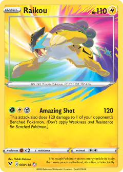 Raikou 050/185 Amazing Rare card from Vivid Voltage