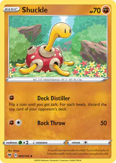 Shuckle 085/185 Uncommon card from Vivid Voltage