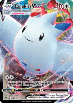 Togekiss VMAX 141/185 Rare Holo VMAX card from Vivid Voltage