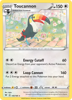 Toucannon 145/185 Rare card from Vivid Voltage