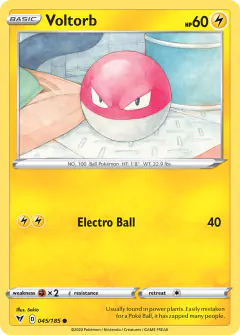 Voltorb 045/185 Common card from Vivid Voltage