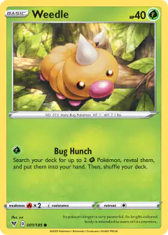 Weedle 001/185 Common card from Vivid Voltage