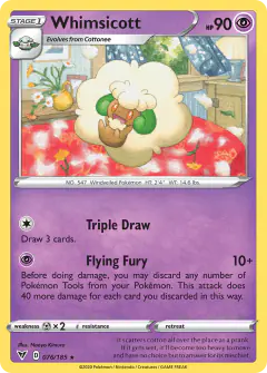 Whimsicott 076/185 Rare card from Vivid Voltage