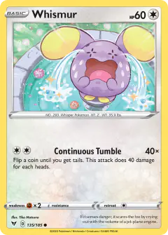 Whismur 135/185 Common card from Vivid Voltage