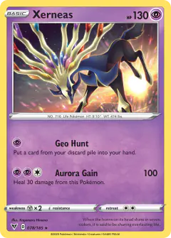 Xerneas 078/185 Rare Holo card from Vivid Voltage