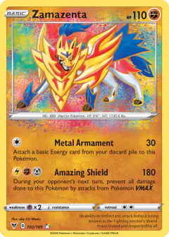 Zamazenta 102/185 Amazing Rare card from Vivid Voltage