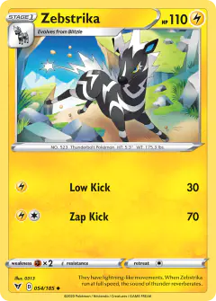 Zebstrika 054/185 Uncommon card from Vivid Voltage