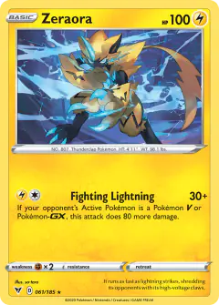 Zeraora 061/185 Rare Holo card from Vivid Voltage