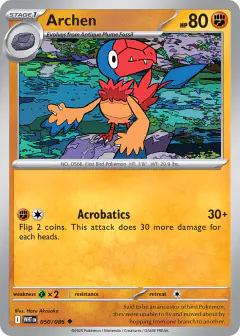 Archen 050/086 Uncommon card from White Flare