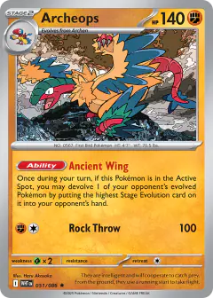 Archeops 051/086 Rare card from White Flare