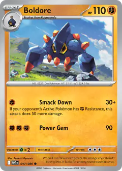 Boldore 047/086 Common card from White Flare
