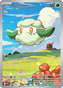 Cottonee 090/086 Illustration Rare card from White Flare