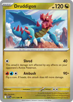 Druddigon 071/086 Uncommon card from White Flare