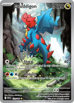 Druddigon 151/086 Illustration Rare card from White Flare