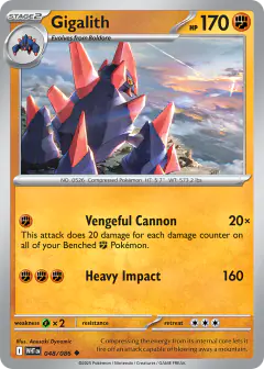 Gigalith 048/086 Uncommon card from White Flare