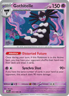 Gothitelle 043/086 Rare card from White Flare