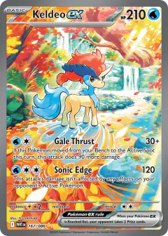 Keldeo ex 167/086 Special Illustration Rare card from White Flare