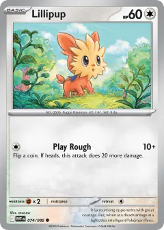 Lillipup 074/086 Common card from White Flare