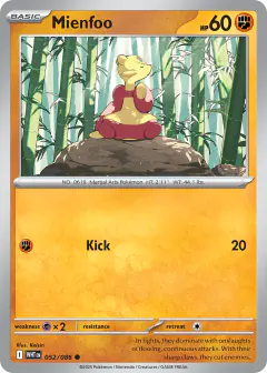 Mienfoo 052/086 Common card from White Flare