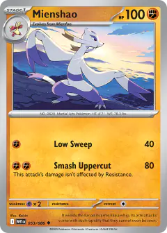 Mienshao 053/086 Uncommon card from White Flare