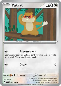 Patrat 072/086 Common card from White Flare