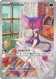 Purrloin 136/086 Illustration Rare card from White Flare
