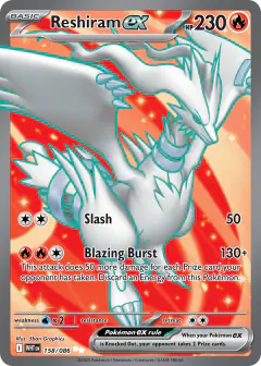 Reshiram ex 158/086 Ultra Rare card from White Flare