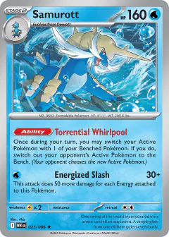Samurott 023/086 Rare card from White Flare